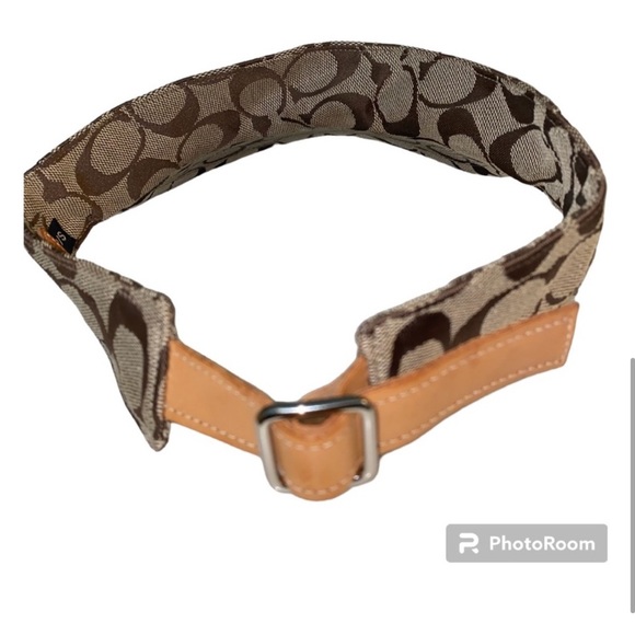 💎 COACH VINTAGE SIGNATURE LOGO VISOR IN BROWN - Picture 8 of 9